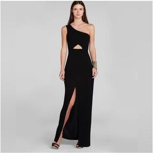 Elegant Black One-Shoulder Dress size 04